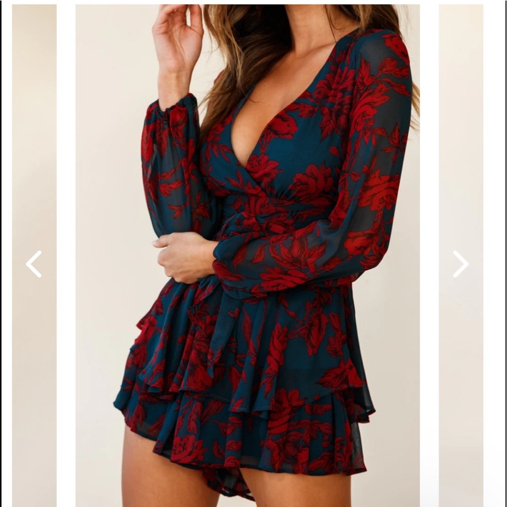 Maddox Long Sleeve Floral Romper